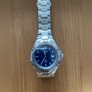 VINTAGE Fossil Blue Men's Watch AM-3421 – Stainless Steel, Blue Dial